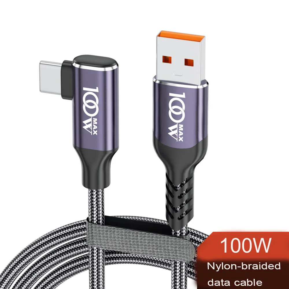 Graues 3,3/6,6/9,8 Fuß langes USB-C-Ladekabel, langlebiges, geflochtenes Nylon-USB-C-auf-USB-A-Kabel, kompatibel mit mehreren Geräten