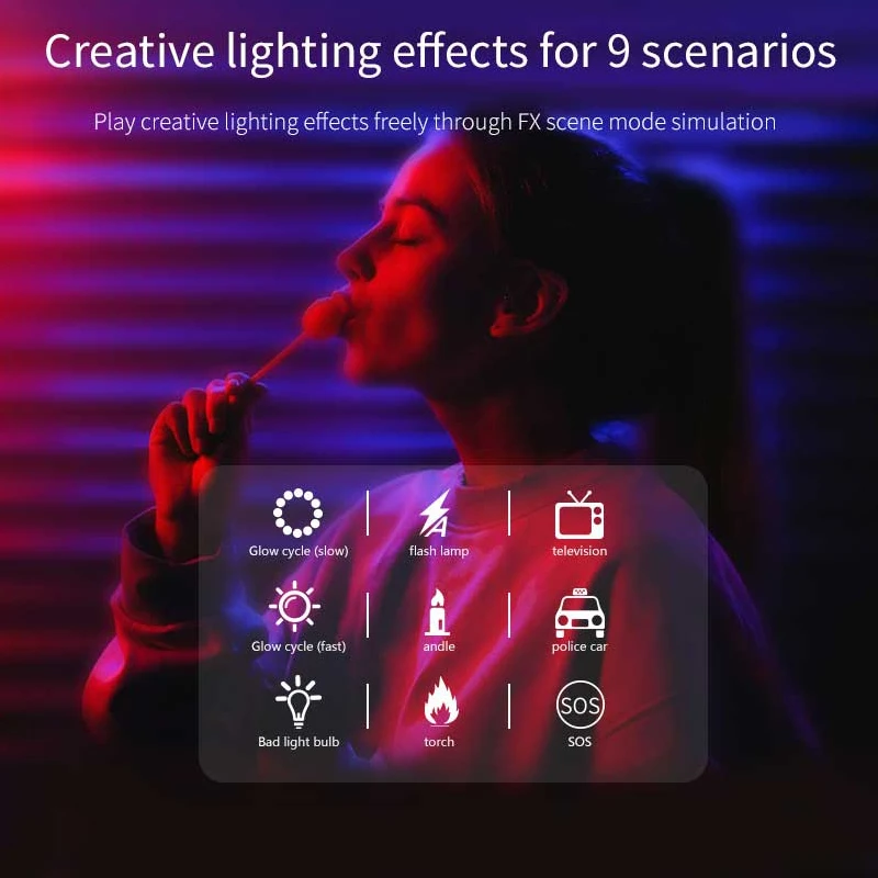 Portable Mini RGB Video Light Photography 6500K LED Fill Lamp Dimmable Hot Shoe Mount Adapter For Canon/Nikon/Sony DSLR Camera view 3