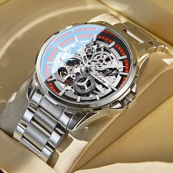 AILANG Skeleton Mechanische Uhr Edelstahl Wasserdicht Herren Uhren Top Brand Luxus Sport Männlichen Automatische Handgelenk Uhren