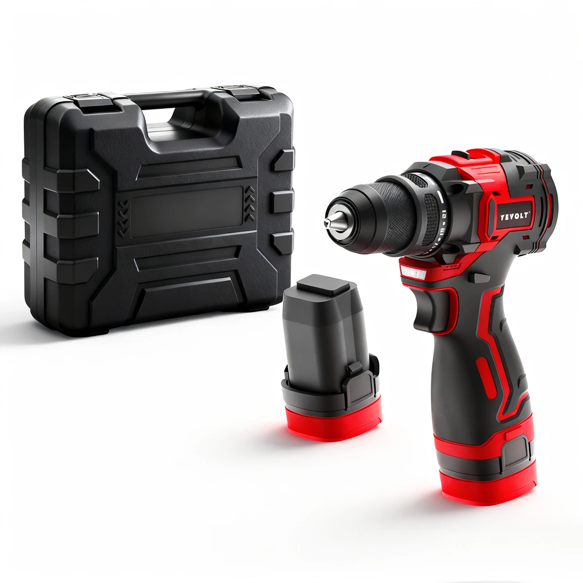 YEVOLT 16V Brushless Drill Driver Energy-Saving Brushless Motor with High Torque 2-Speed Adjustment Rechargeable Li-Ion Battery