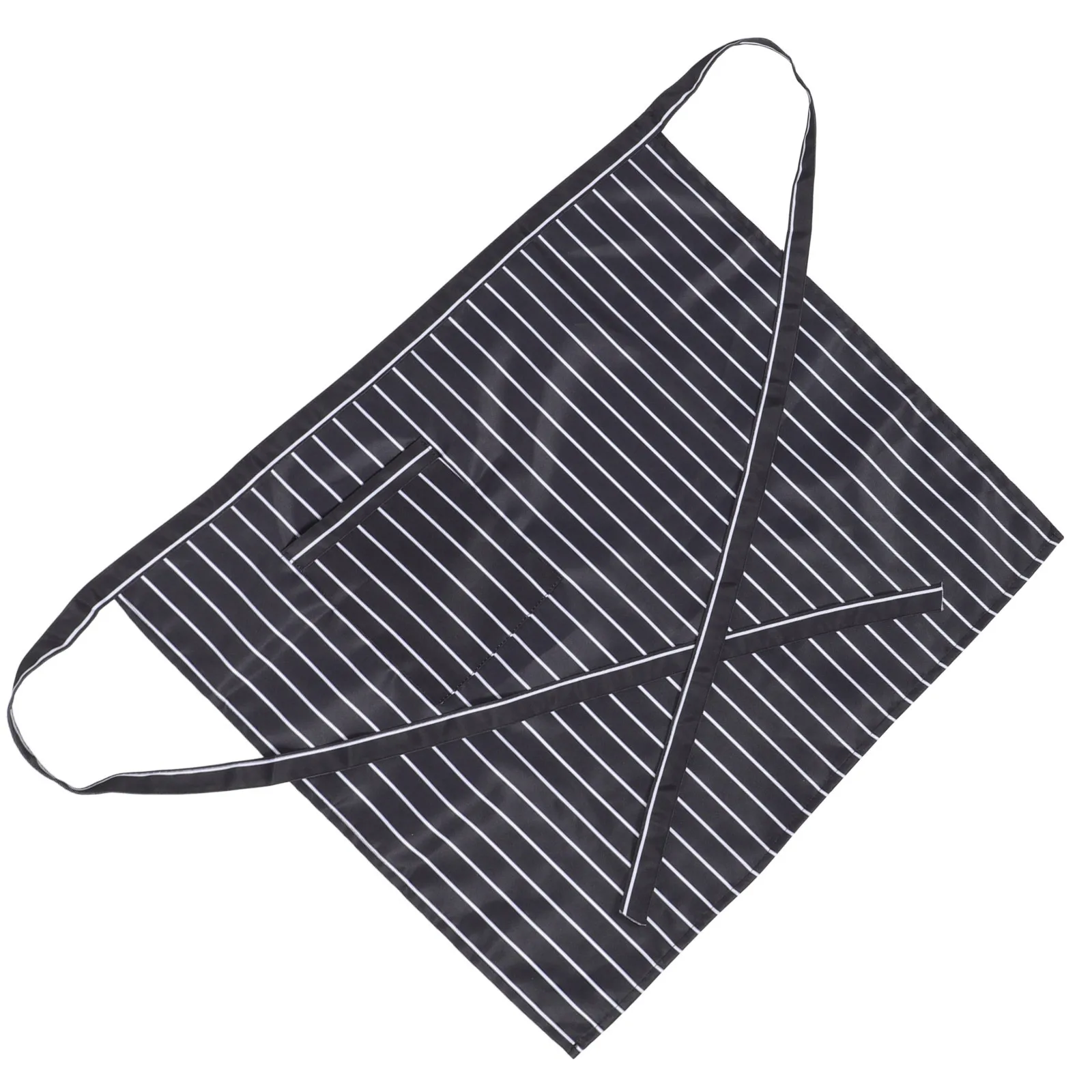 Adjustable Waist Apron for Men and Women Black Half Apron Chef Server Bartender Bistro Kitchen Workwear Cooking Baking Gardening