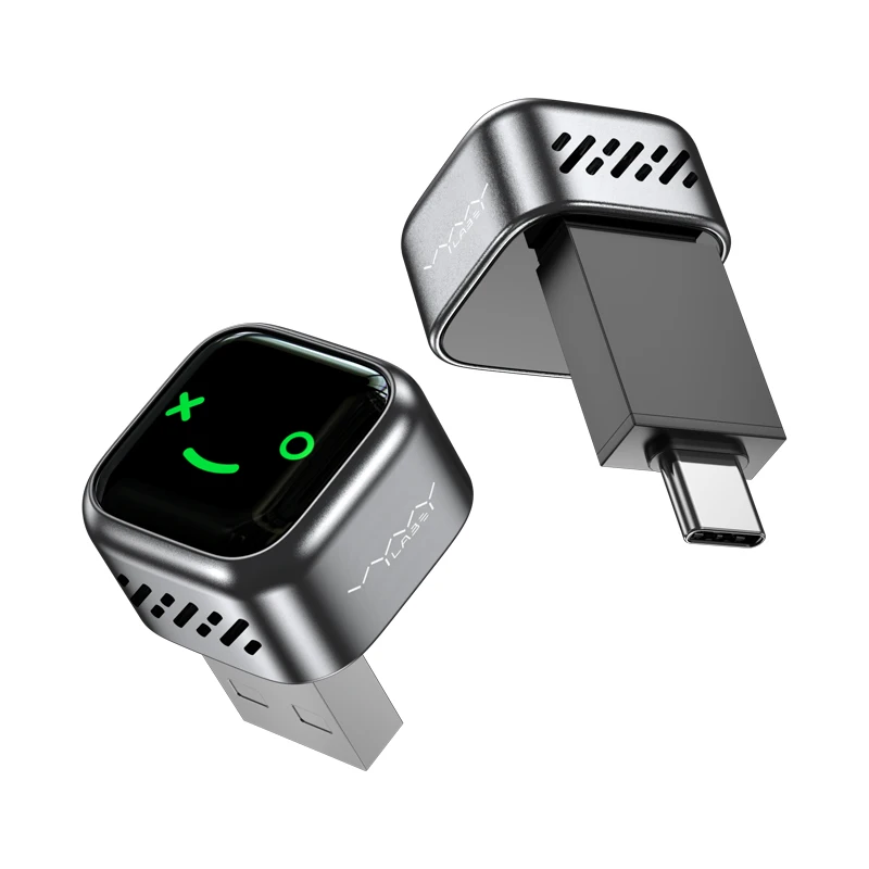 Vyvylabs Kabelloser CarPlay-Adapter für Apple CarPlay & Android Auto USB-Dongle Plug-and-Play 5GHz WLAN Automatische Verbindung Schnelle Stabile Verbindung Konvertiert Kabelgebundenes zu Kabellosem