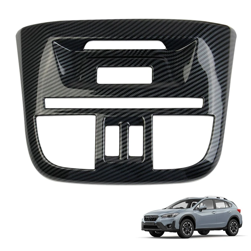 Car Carbon Fiber Interior Front Reading Light Lamp Cover Trim Sticker For Subaru XV 2017 2018 2019 2020 2021 2022