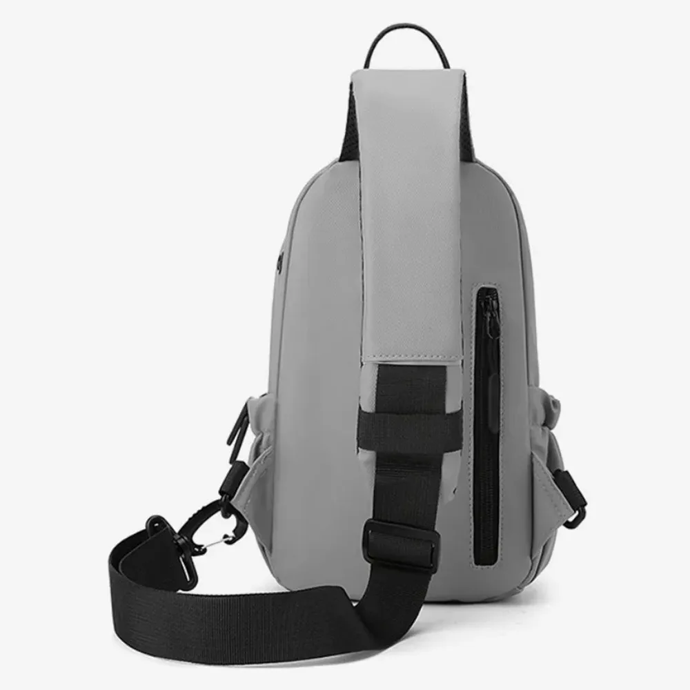 

Casual Men's Chest Bag Waterproof Multifunctional Male Crossbody Bag Lightweight Large Capacity Nylon Sling Backpack Hiking