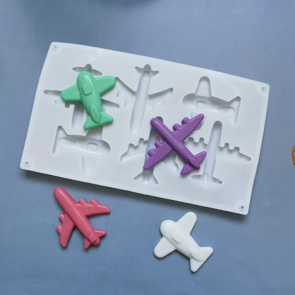 DIY Epoxy Resin Airplane Modeling Silicone Mold Chocolate Mold Pudding Mousse Cake Baking Decoration Airplane Silicone Mold