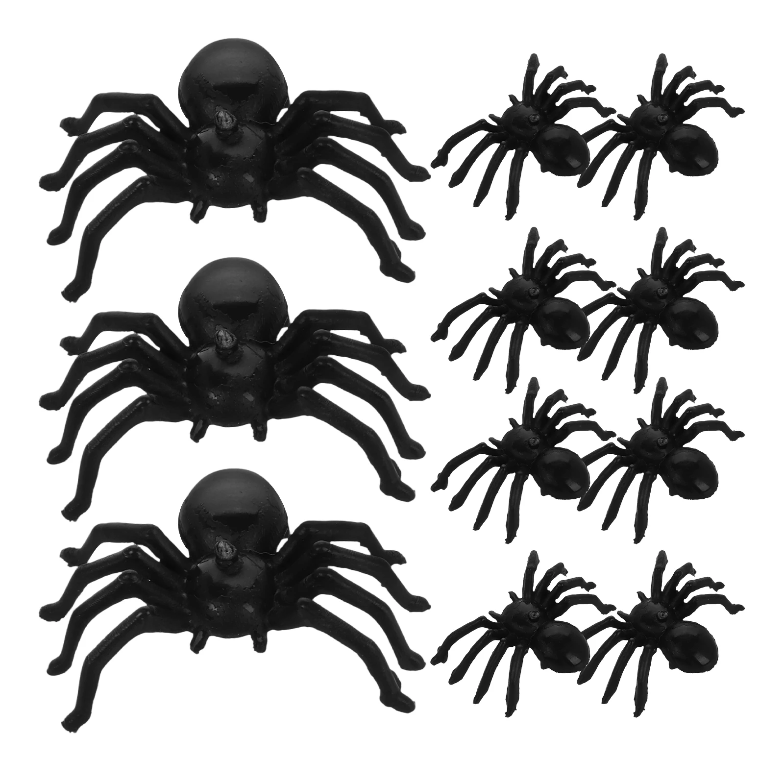 100 pièces jouets petite araignée Halloween décorer plastique réaliste farce noir fausses araignées