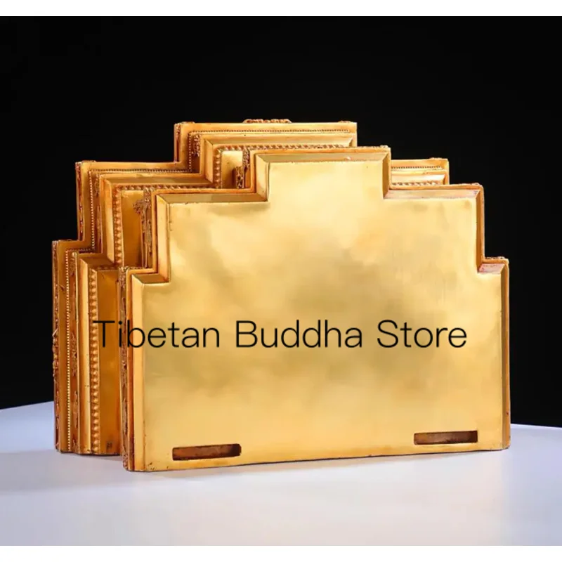 Pure copper Tibetan Buddhist niche Buddha statue base ornament Pure copper gold-plated Buddha platform diamond base