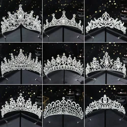 1pc Crown Bridal Vintage Hair Bands Crystal Rhinestone Handmade Hair Bands Crown Princess Birthday Party Plate Headdresses