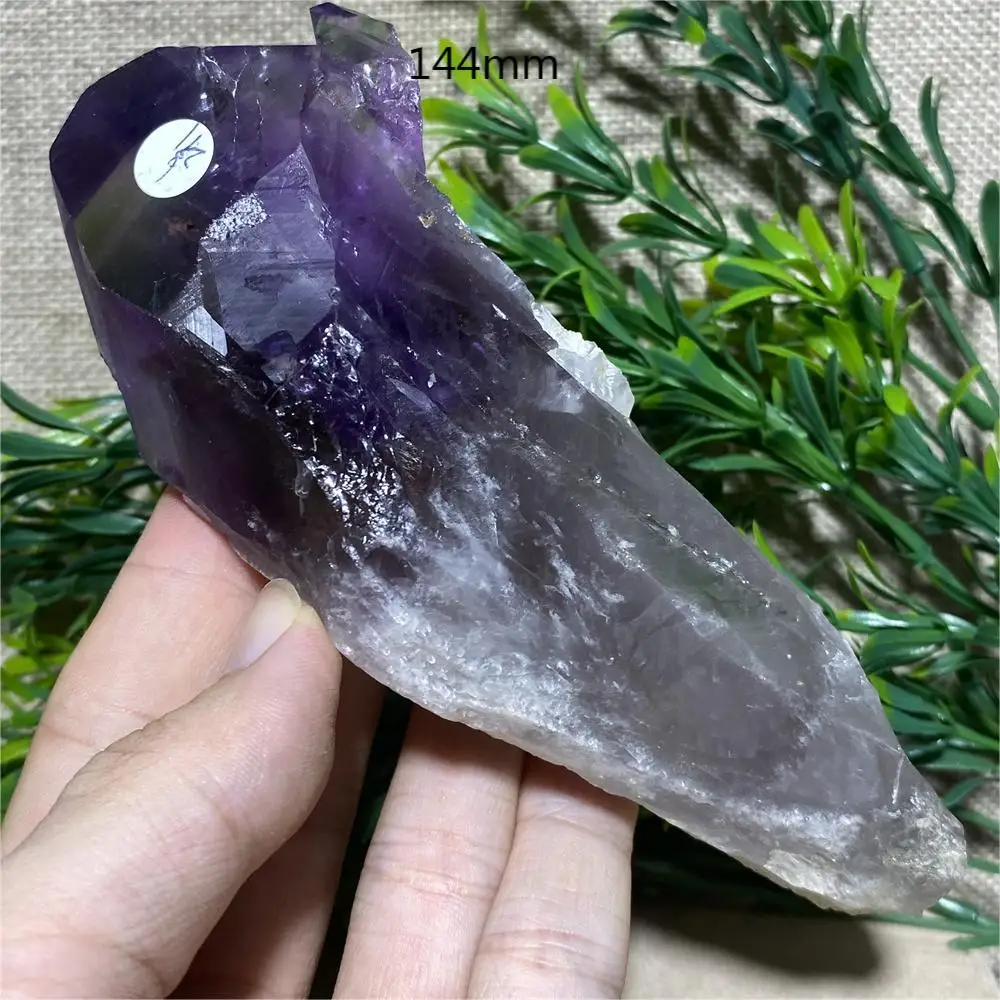 Crystal Natral Amethyst Wand Point Quartz Reiki Spiritual Meditation Gemstone Mineral Energy Healing Home Decortion