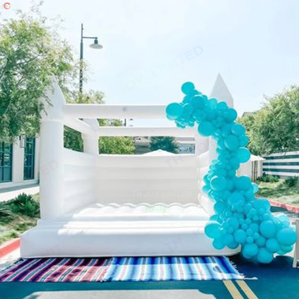 4x4m/13*13ft Custom Made Inflatable Wedding Bouncer Kids Unisex Air Jumping Bounce House for Sale with Blower Repair KIds