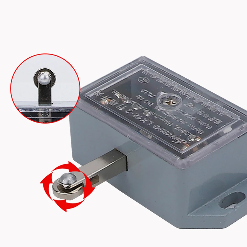 LX12-2 YBLX-12-2 Travel Switch Push Rod Stroke 4mm Limit Micro Switch Roller Push Type 2NO 2NC