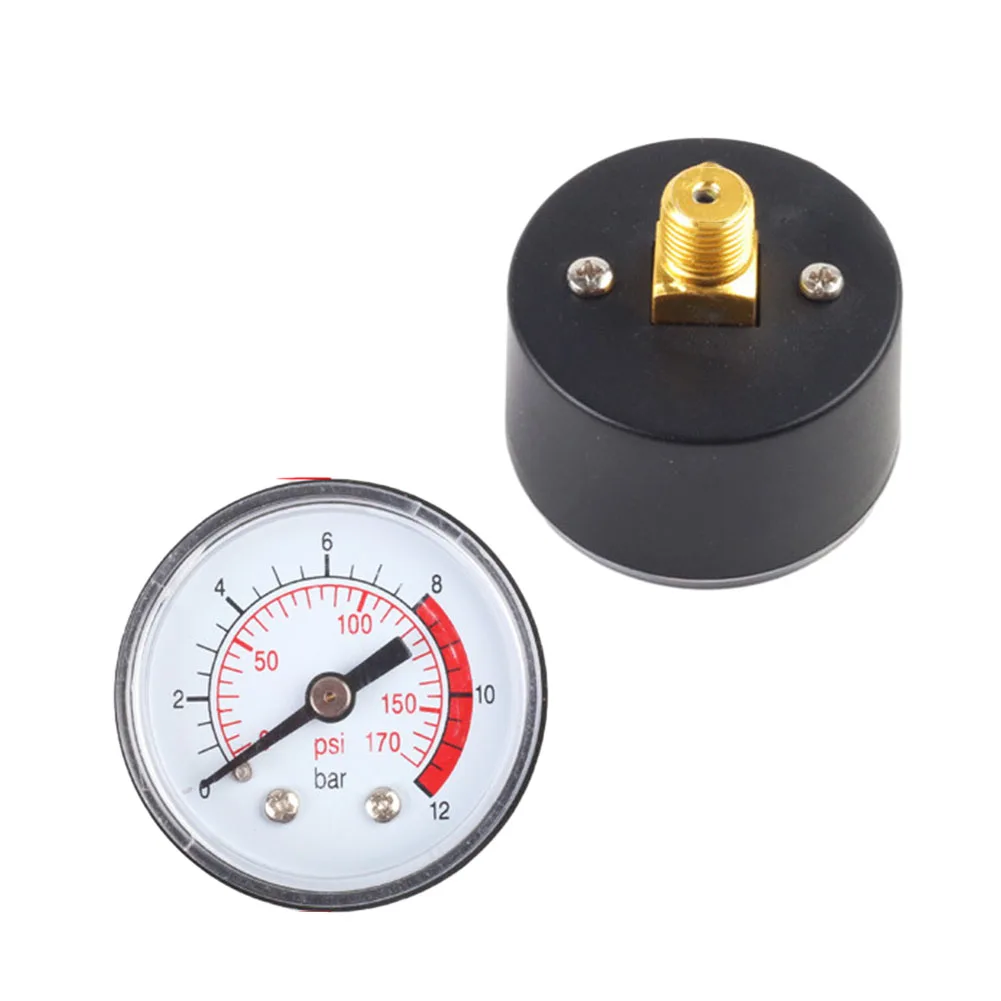 0-12Bar Pressure Gauge Hydraulic Pressure Gauge New And High Quality Reliable Male Thread Connection Accurate Measurement