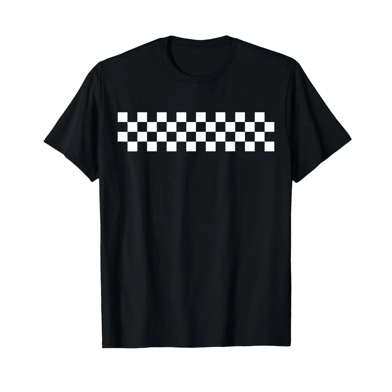 Car Racing Checkered Finish Line Flag Automobile Motor Race T Shirt Small vintage Washed Versatile designer clothes