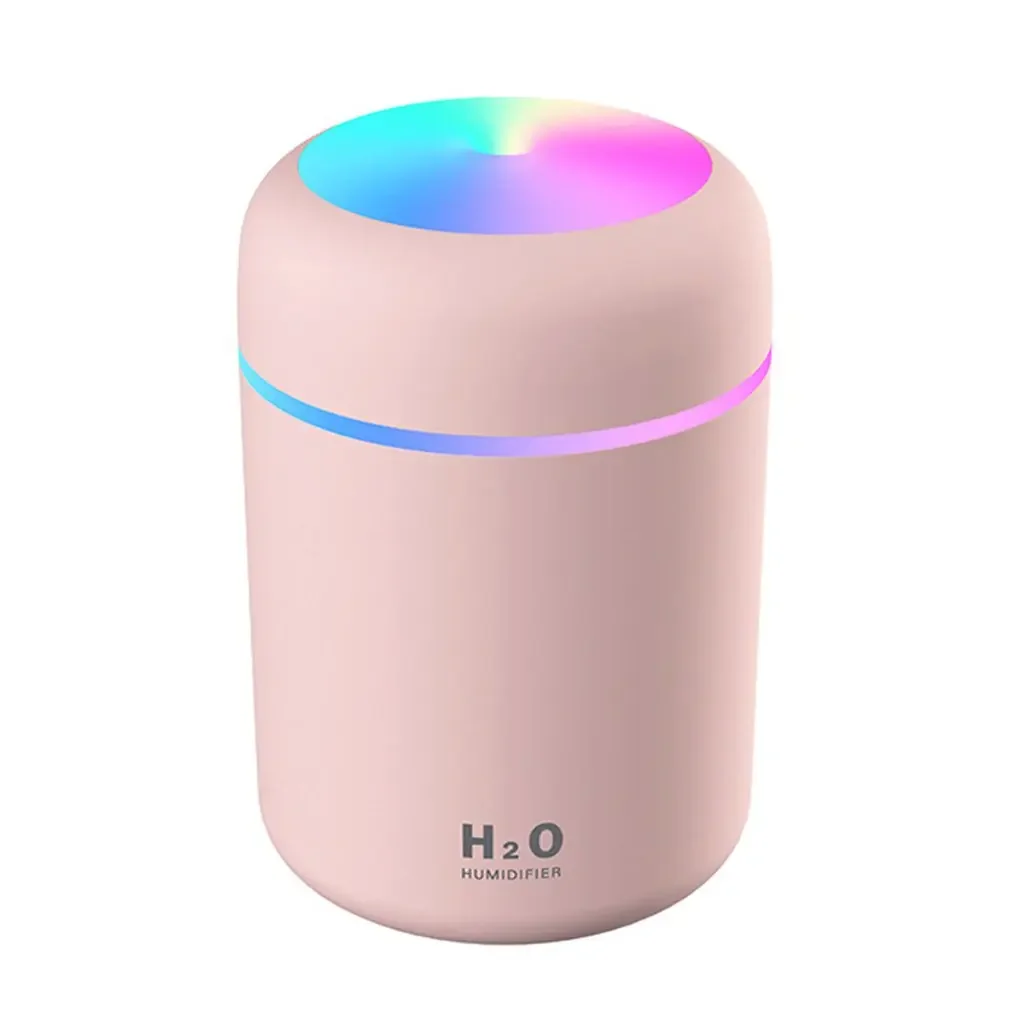 300ml รถบ้าน USB Electric Air Humidifier AROMA Oil Diffuser เครื่องฟอกอากาศ Cool Mist Sprayer พร้อมไฟกลางคืนที่มีสีสัน