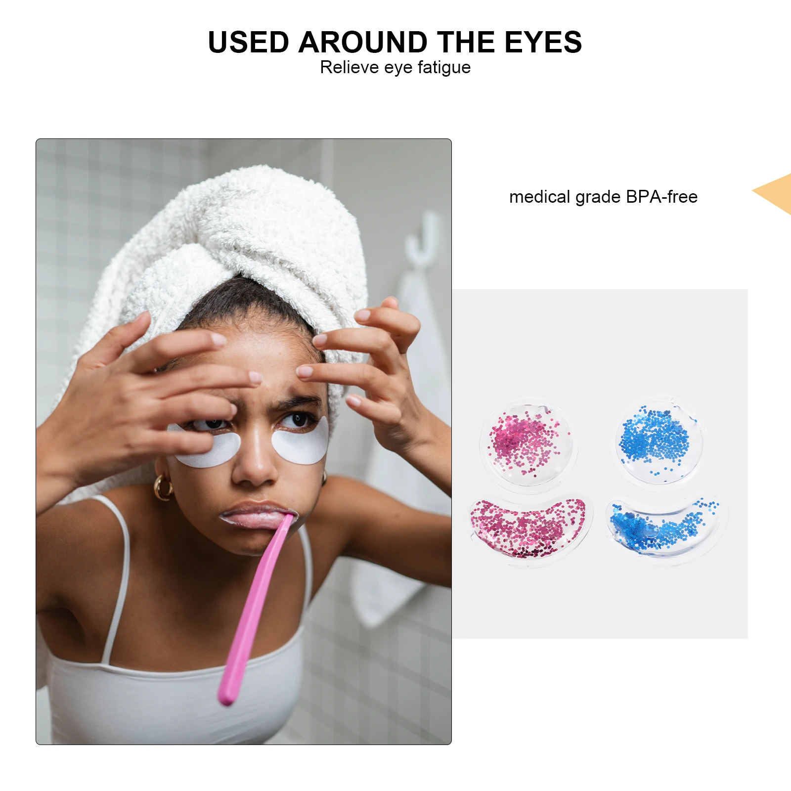 

4Pcs Cooling Patches Gel Pad Dark Circle Treatment Sequins Cold Compress Pvc Adult Use Gel Eye Pack Eye Care Products Travel