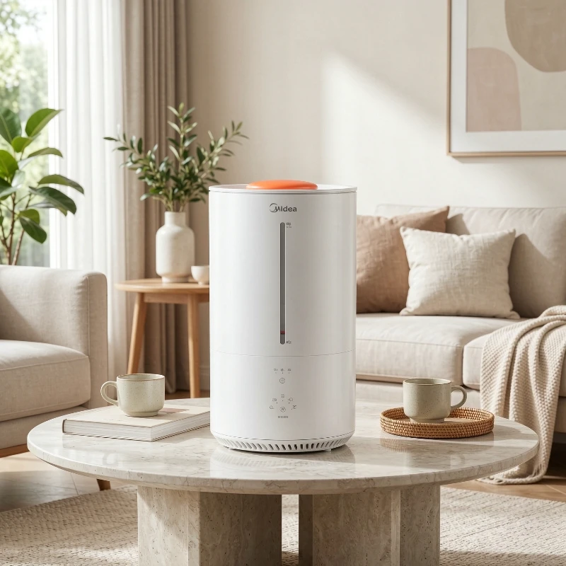 Steam Humidifier, 100°C Heated Evaporation with 32.5dB Quiet No Light Operation for Bedroom Nursery Home Air Moisture Use