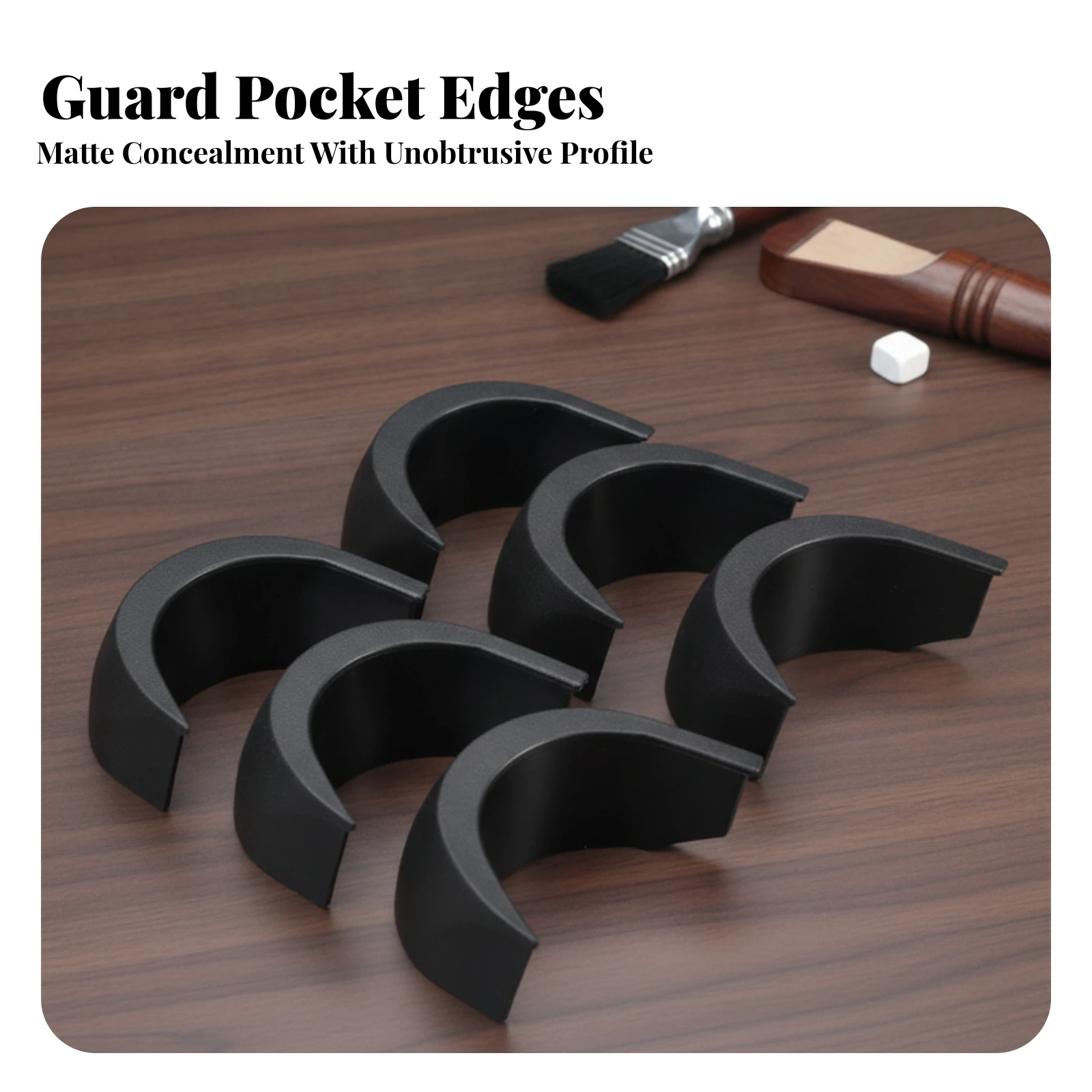 6 Pieces Billiard Table Pocket Liner Heavy Duty Pool Table Pocket Guard Smooth Surface Easy to Install for Game Rooms