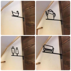 Modern Stainless Door Plate Customize Logo Number Icon Letters Stand out Sign For Hotel Apartment Bar Cafe Store Shop Villa