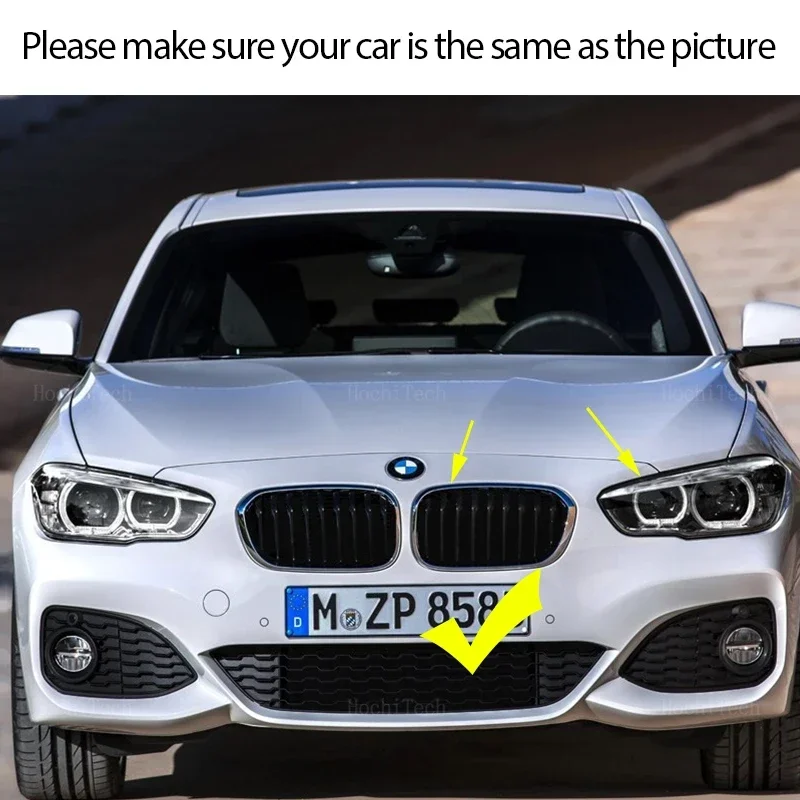 New Look Car Grille Grill Front Kidney Glossy 2 Line Double Slat For BMW 1 series F20 F21 LCI 2015-2018 Accessories