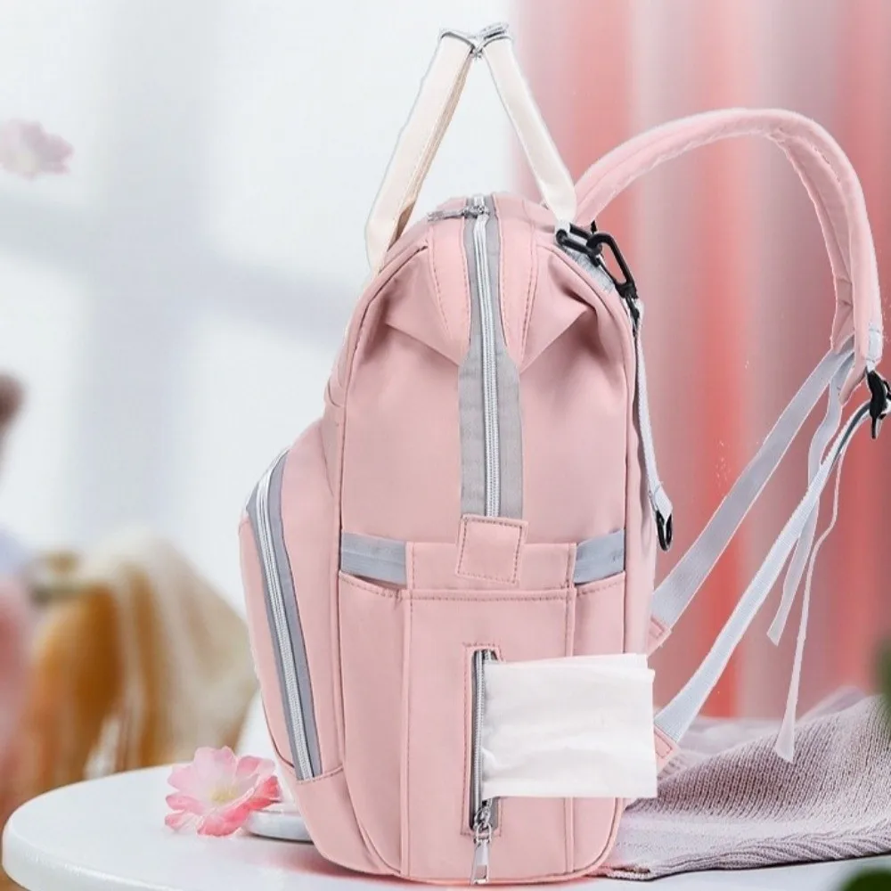 Nylon Mommy Bag Large Capacity Waterproof Maternity Travel Bag Insulated Pockets Multifunctional Nappy Bagpack Baby Care