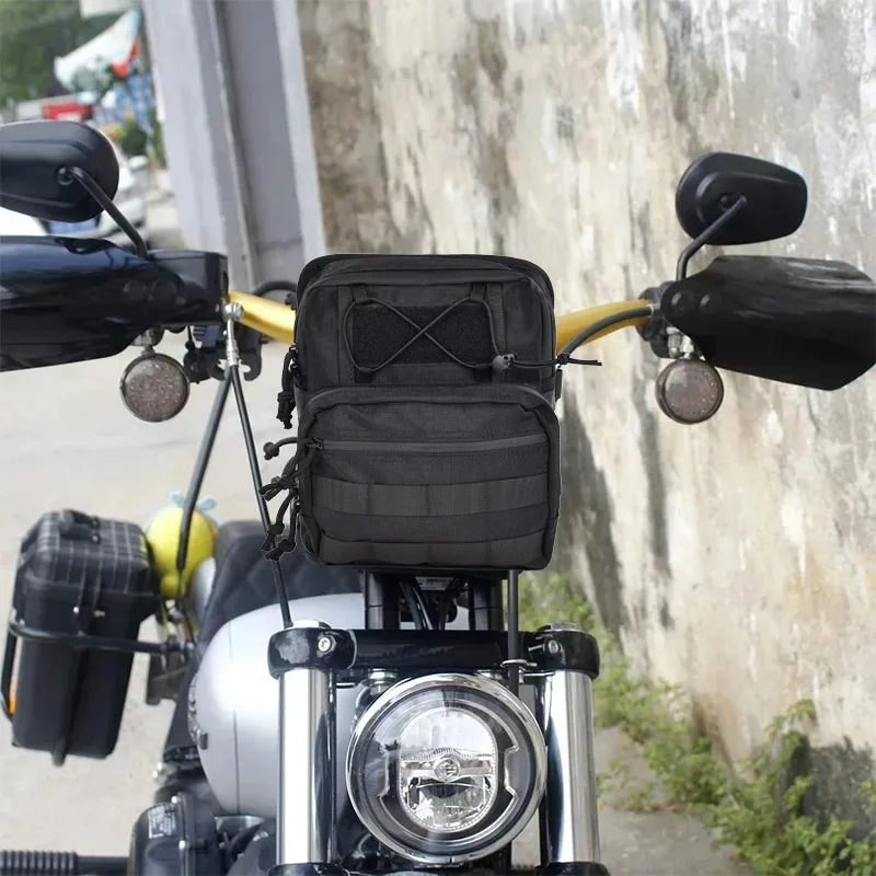 Per Harley Softail Dyna Sportster FXBB Borsa per attrezzi moto personalizzata Borsa universale Borsa da manubrio Borsa Sissy Bar