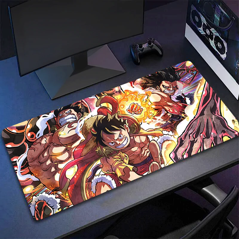 Large Gaming Mousepad O-one P-pieces L-luffy XXL Keyboard Pad Gamer Mouse Pad on The Table Speed Desk Mat 90x40 Soft Mouse Mats