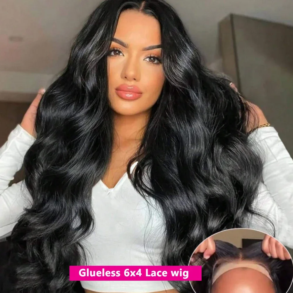 16-32 Inch V Part Wig Human Hair Long Body Wave Brazilian Hair Wig For Women 200 Density V Shape Wig Brazilian Hair Wigs image 2