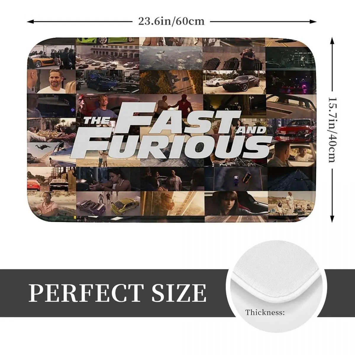 Fast And Furious - Legends - Tribute Anti-slip Doormat Floor Mat Carpet Rug for Kitchen Entrance Home Bedroom Footpad Mats