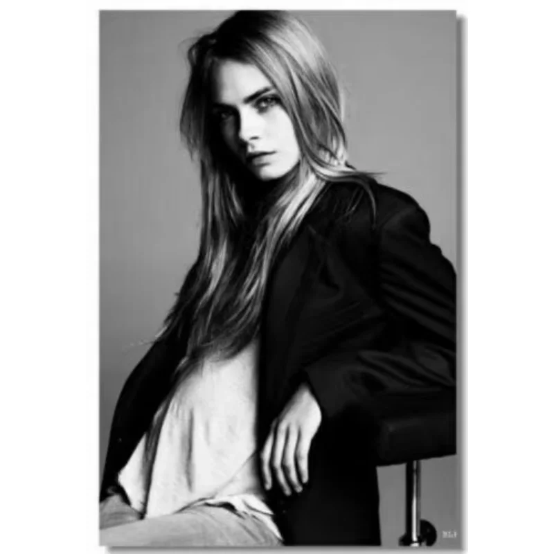 J0061 Cara Delevingne Sex Girl Super Model Star Wall Sticker Silk Poster Art Light Canvas Home Decoration