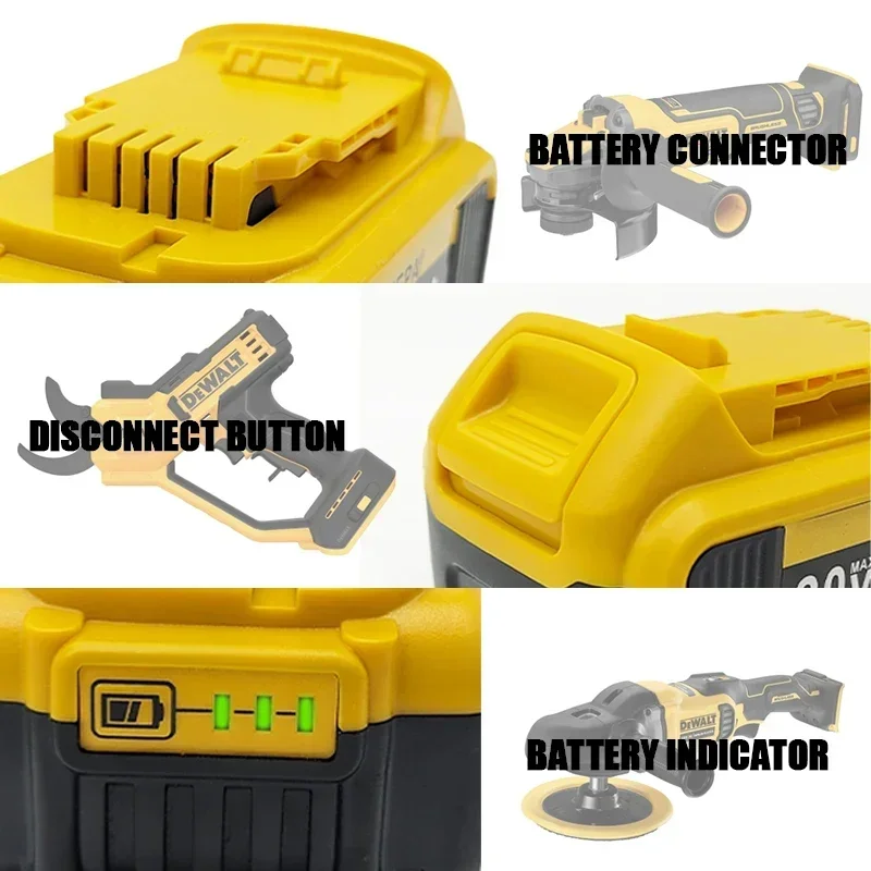 電動工具用バッテリー,20v,5.0ah,5000mah,20v,dcb206,dcb205,DCB204-2,新品,100% オリジナル