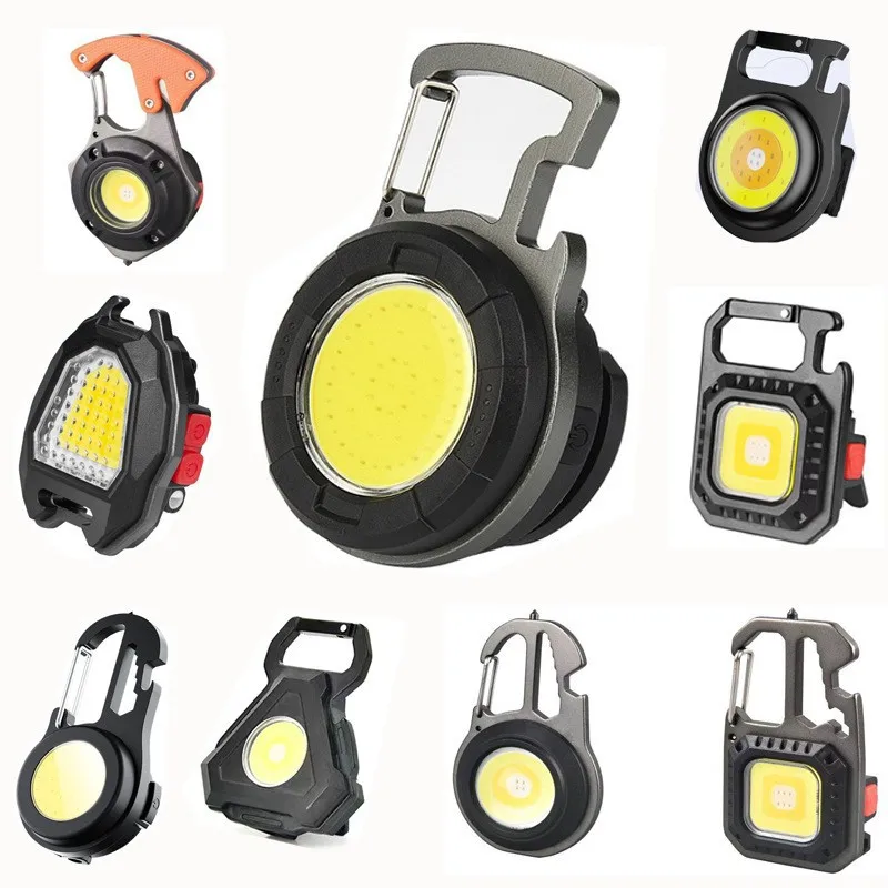 ZK30 Portable COB USB Rechargeable Mini LED Flashlight Work Light Pocket Flashlight Keychains Outdoor Camping Lamp