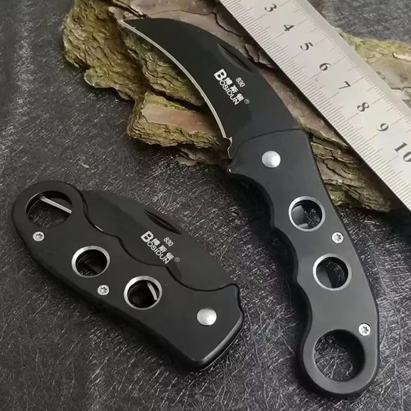 Ergonomic Portable Fruit Knife Curved Blade Handcrafted Kitchen Cutting Tool Lightweight Detachable Carry Utility Knife