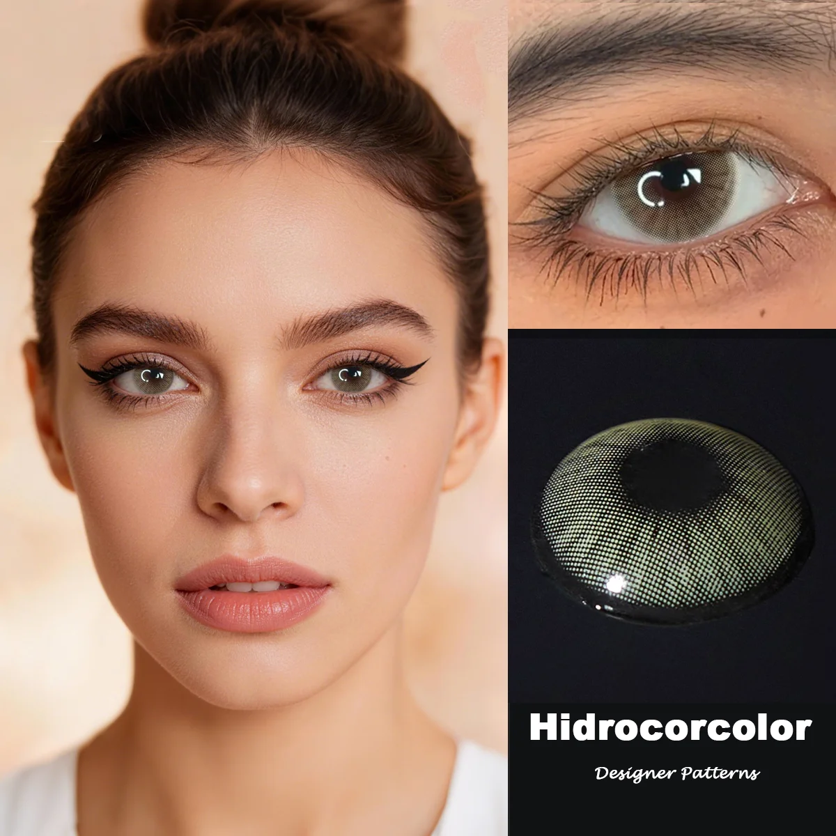 Visuashow Hidrocorcolor Bernstein-Braune Farblinsen für Augen, mit Natürlicher Kleiner Pupille, Jährlich mit Stärke. Weich und bequem, perfekt für den täglichen Gebrauch und das elegante Schönheits-Make-up – Detail 22