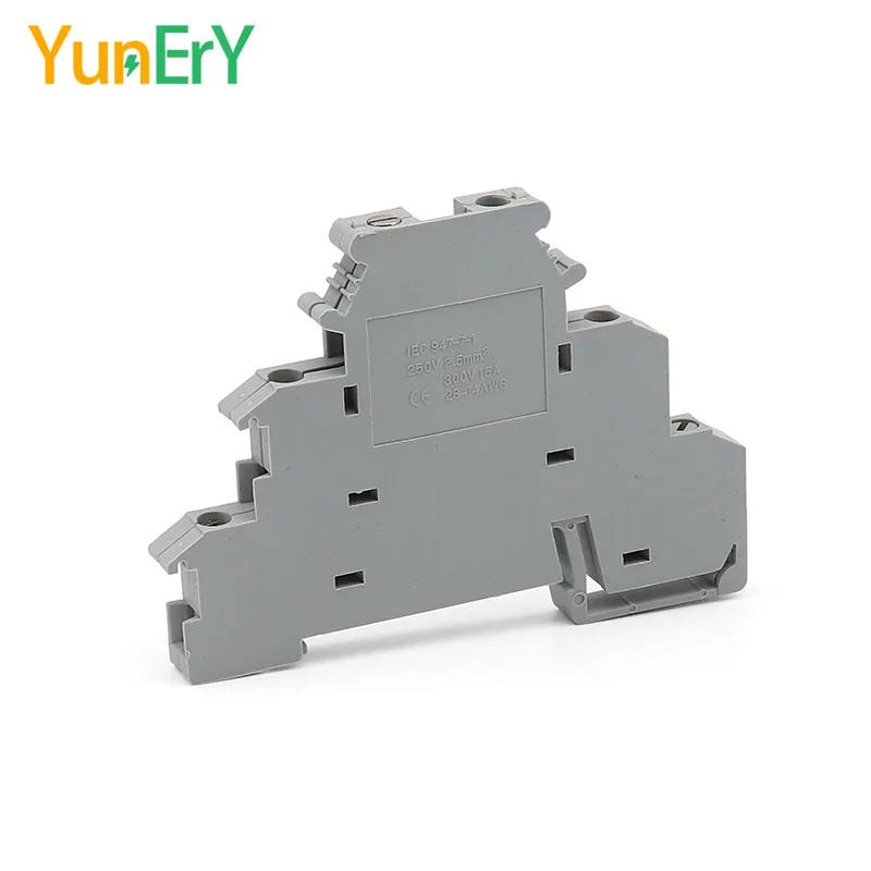 

10PCS DIN Rail UK-DIKD1.5 Terminal Block 250V 15A Cable Wire Connector Electrical Terminal Connector UK DIKD1.5 28-14 AWG