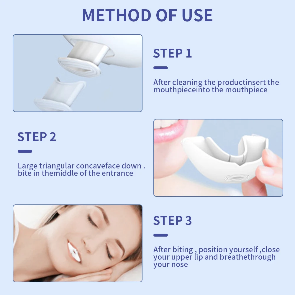 Prevent Snoring and Grinding Teeth  Anti-snoring Device Man  for Sleep Better Breath Aid Apnea Sleep Anti Ronco Beauty Health