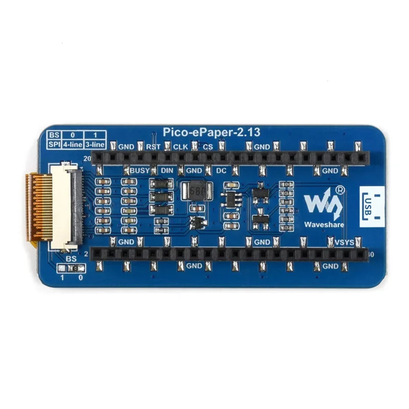 Placa de expansión de tinta electrónica, módulo de pantalla de papel electrónico de 2,13 pulgadas, Kit de sombrero de escudo para RPI, Raspberry, Pi, PICO, H, WH, RP2040