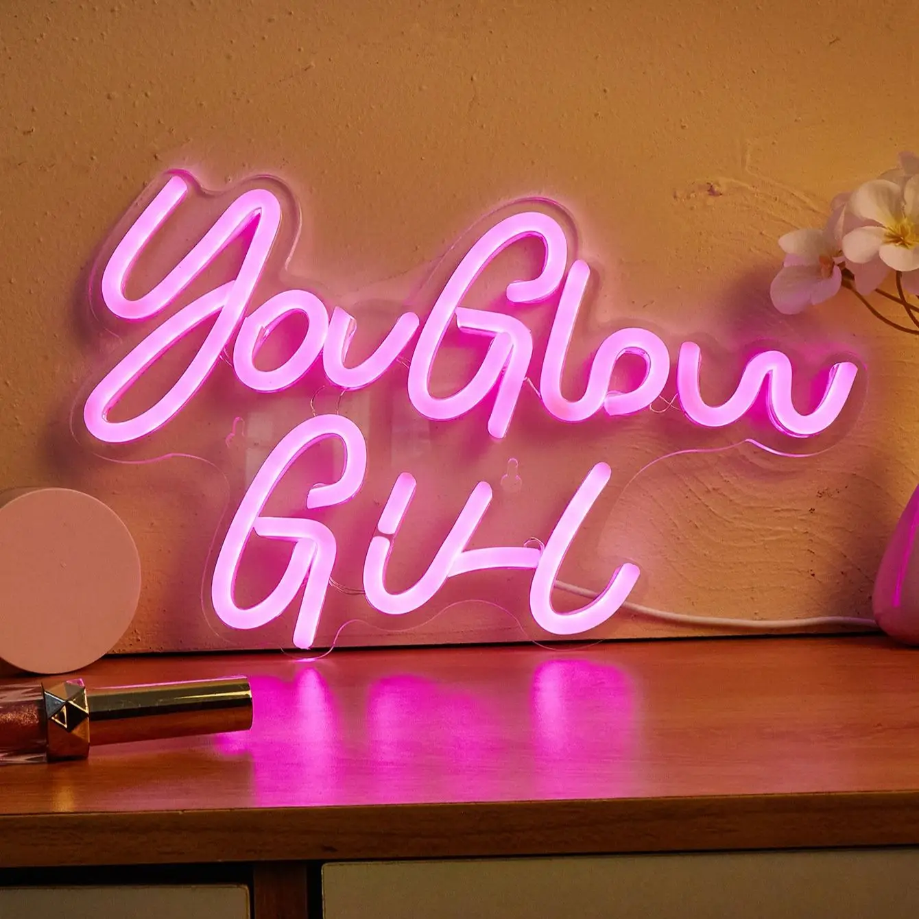 

Chi-buy светодиодный неоновый YouGlowGirl неоновые вывески с питанием от USB, ночник, 3D настенное искусство, декор для спальни, гостиной, лампы, вывески