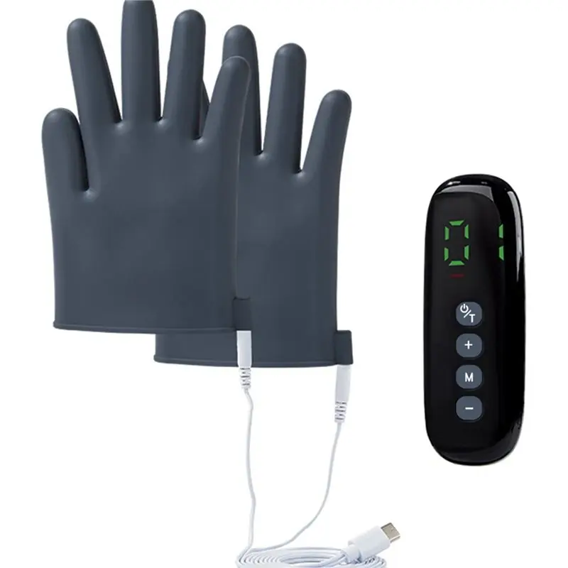 

EMS TENS Nerve Muscle Stimulation Massage Gloves Electric Pulse Body Massager With Remote Control For Neck Back