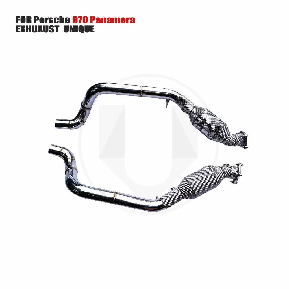 

UNIQUE Exhaust System High Flow Performance Downpipe for Porsche 970 Panamera With Heat Shield OPF Middle Pipe