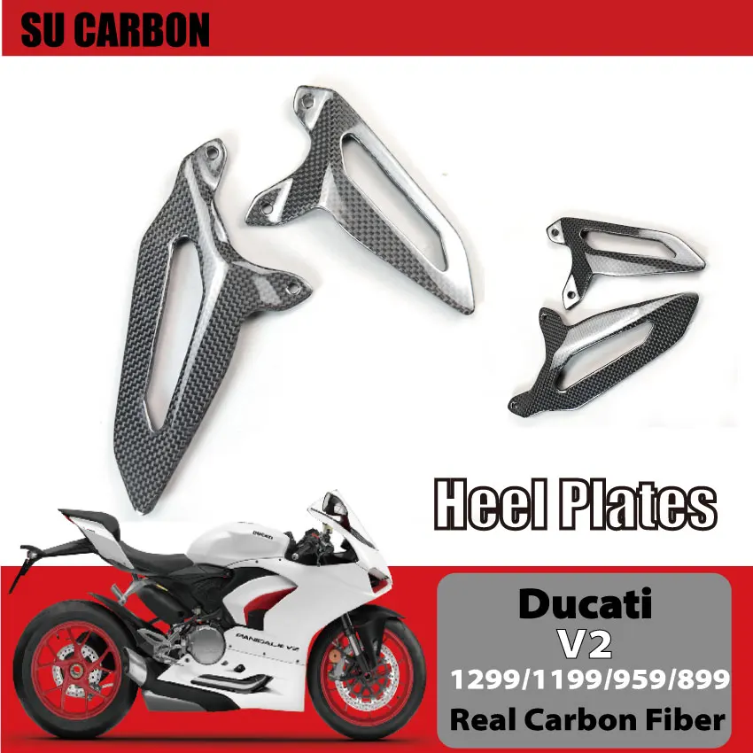 

100% Real Carbon Fiber For Ducati Panigale V2 899, 959, 1199, 1299 Motorcycle Accessories Heel Plates Fairing