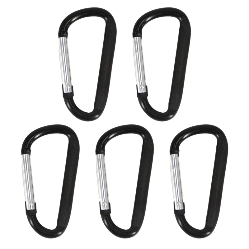 

5pcs Carabiner Keychains Multipurpose Locking Hook Light weight Strong Karabiner for Camping Hiking Fishing