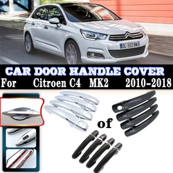 Для Citroen C4 MK2 C4L B7 2010 ~ 2018 2012 2015 Крышка дверных ручек автомобиля защитный Декор от царапин Роскошные автомобильные аксессуары