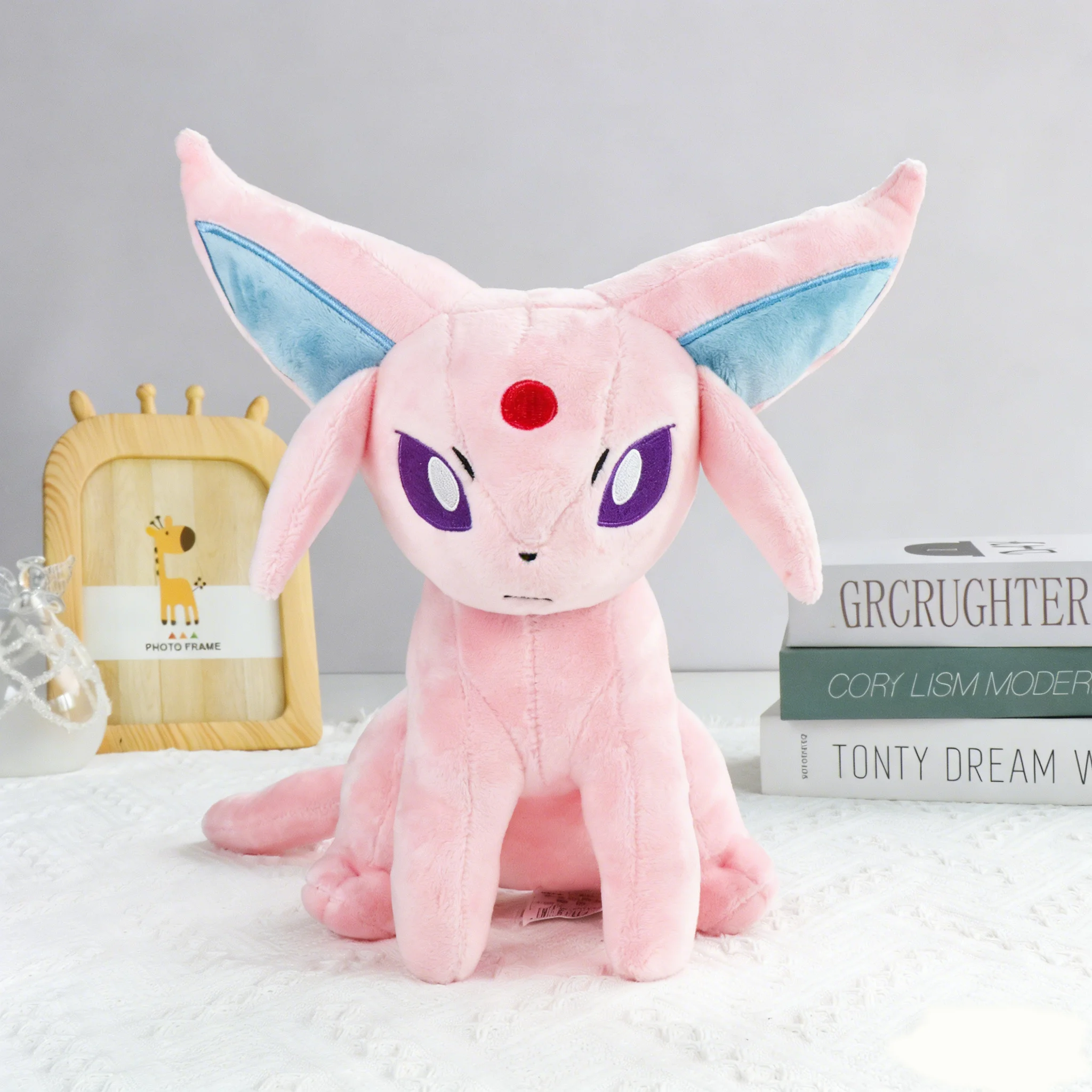 Sylveon Umbreon Espeon Leafeon Plüschtiere, niedliche Eevee-Kuscheltiere, Peluche-Puppen für Kinder, Geschenke mit Sammlerwert, 24 cm – Detail 3