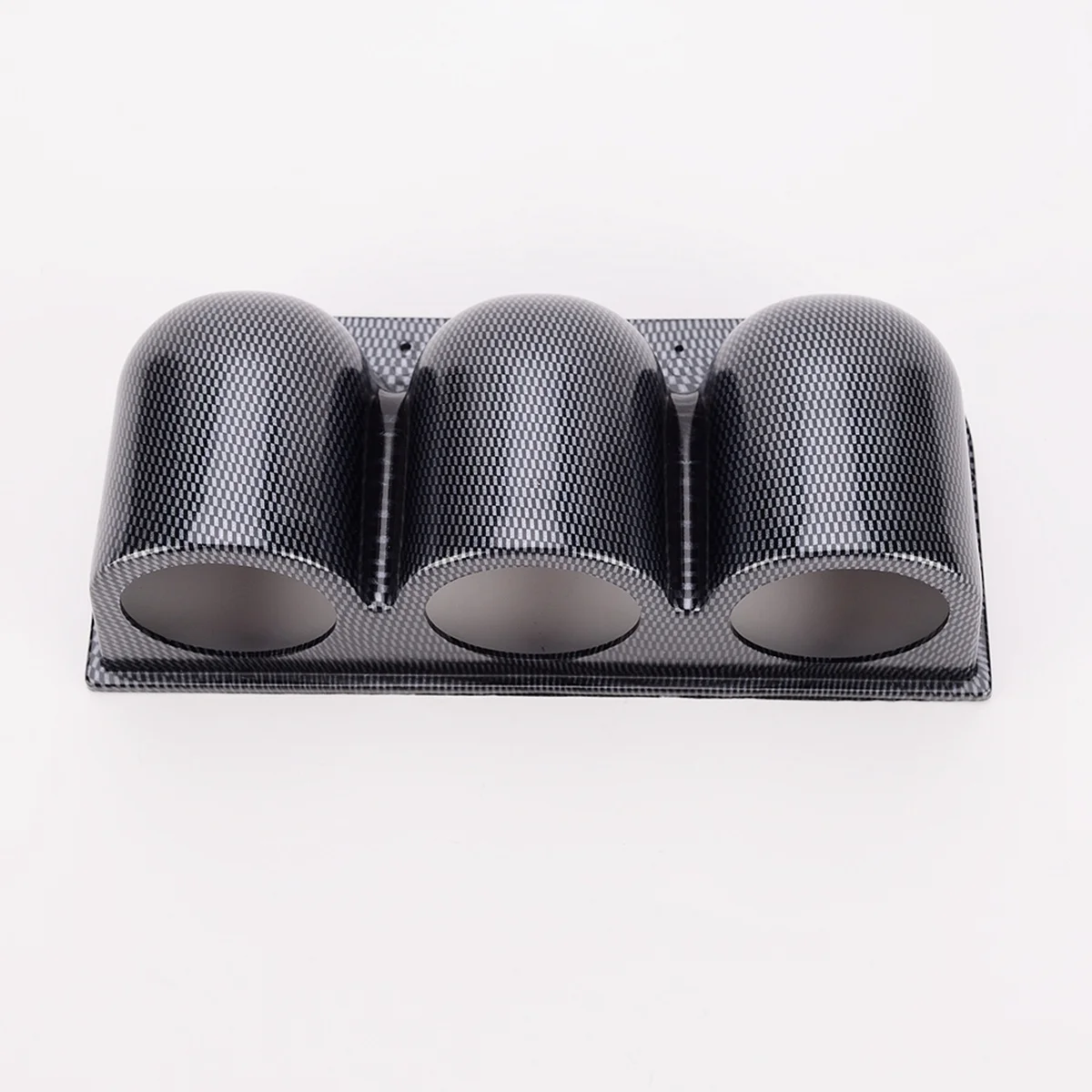 

52Mm Triple Dash Mount Gauge Pod Holder Carbon Fiber Look 7.5X11X23.70Cm Abs Durable Auto Accessories Dashboard Mount For