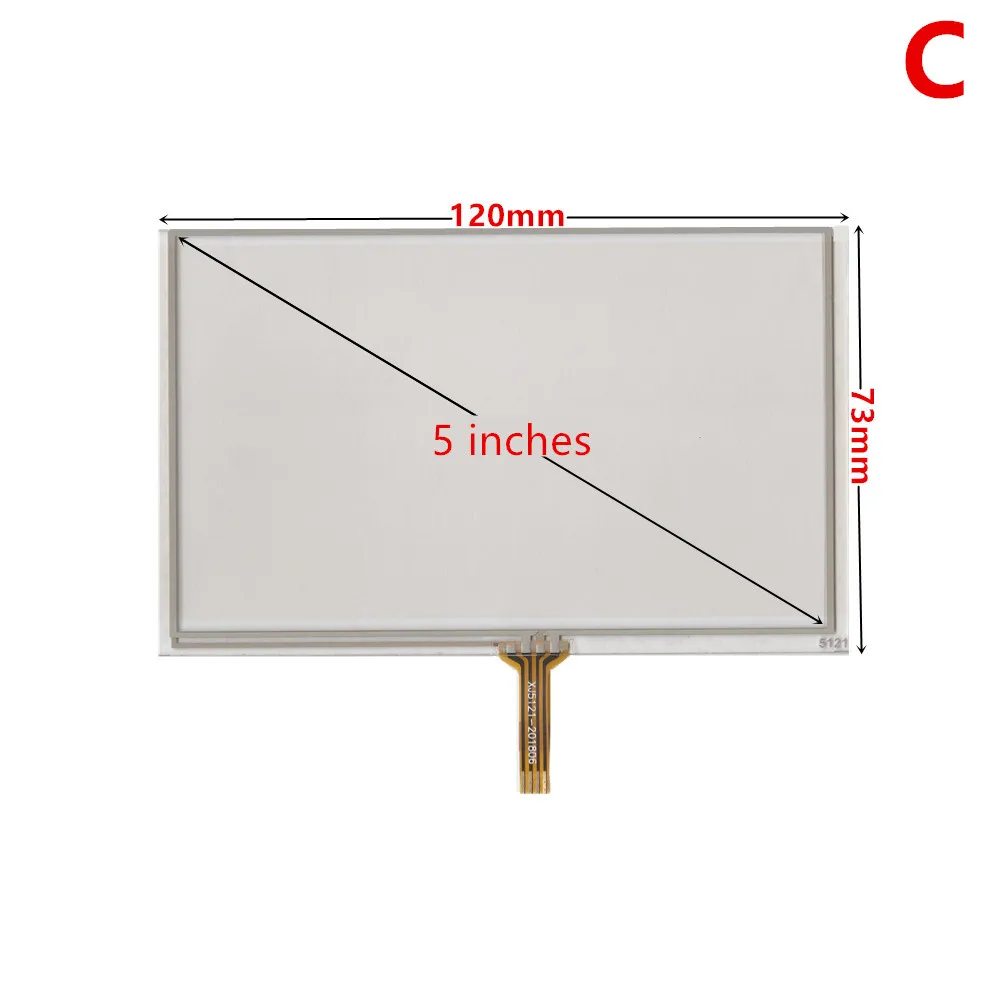 5 teile/los 4.3/5 inch 4pin Universal Resistance Digiti zer Touchscreen Panel Glas für GPS Navigation MP3-Ersatzteile