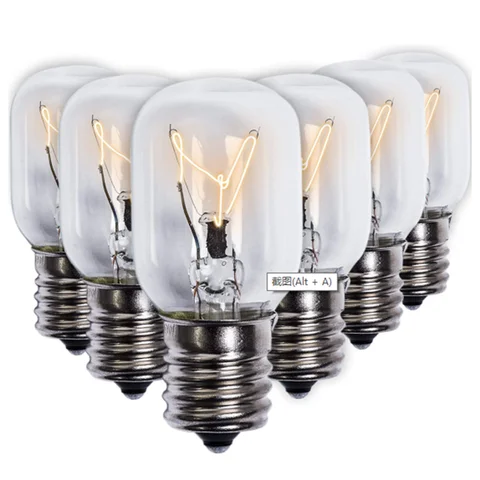 6Pack Cooker Hood Small Edison Bulb Light 40W E17 T25 120V Replacement Appliance for GE Whirlpool Range Hood/Stove Top/Microwave