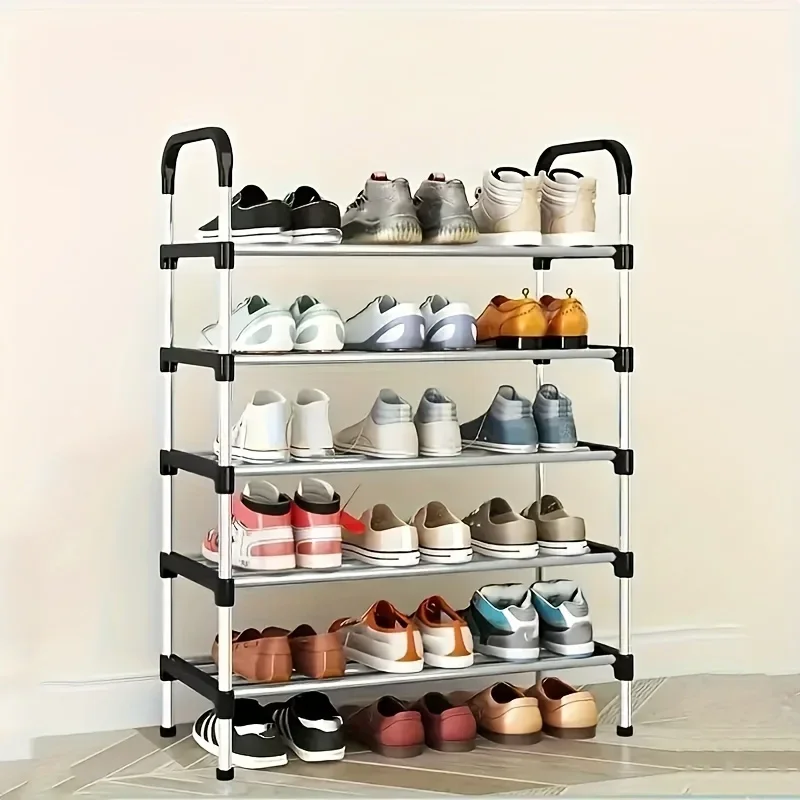 1pc Multi-layer Metal Shoe  Shoe Storage Solution For Home Entrance, Dorm Rooms, Economical & Stylish, Dust-Resistant