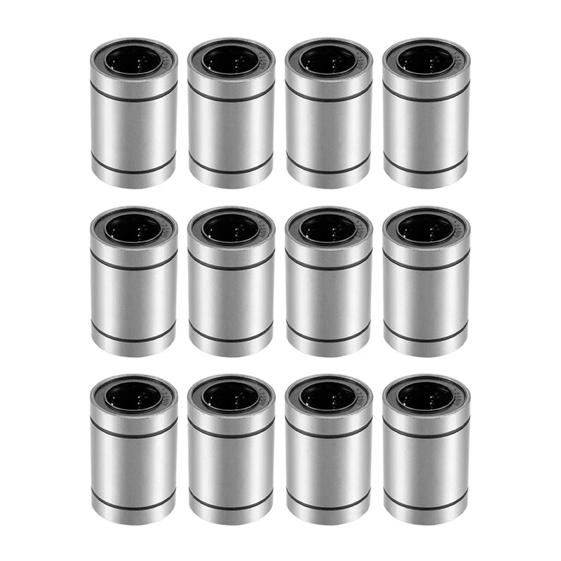 Linear Ball Bearings, 25Mm Bore Dia, 40Mm OD, 59Mm Length (LM25UU Pack Of 12)