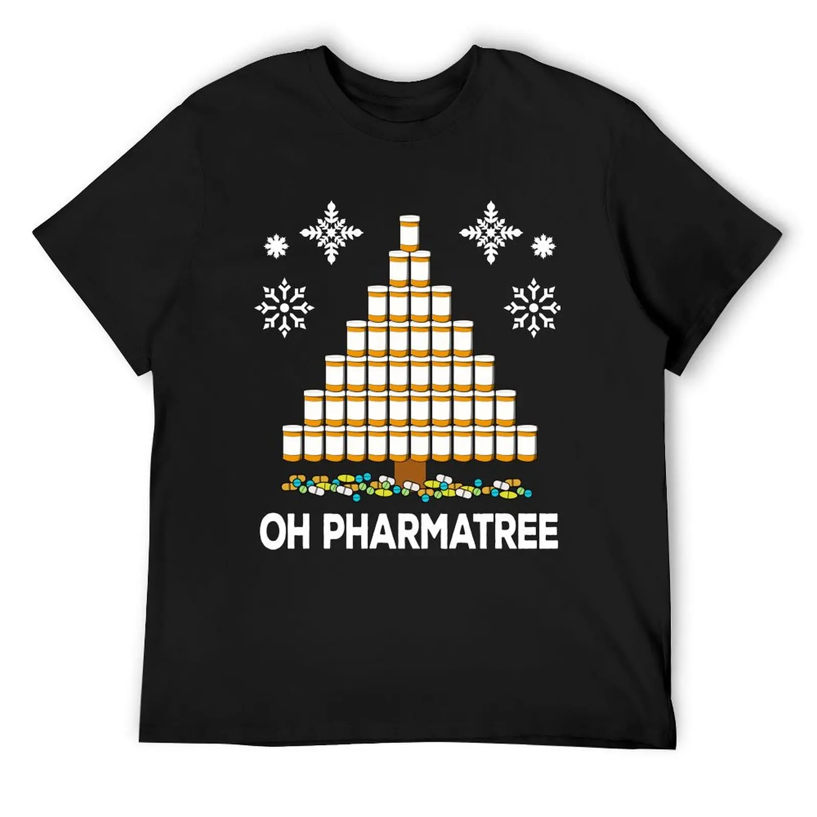 

Pharmacy Christmas Tree Medication Pharmacist Gift Idea T-Shirt man t shirt oversized t shirt mens vintage t shirts