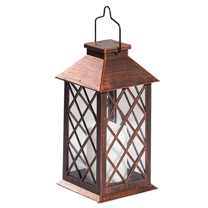 Solar Lantern,Outdoor Garden Hanging Lantern LED Flickering Flameless Candle Lights for Table,Outdoor, Decorative